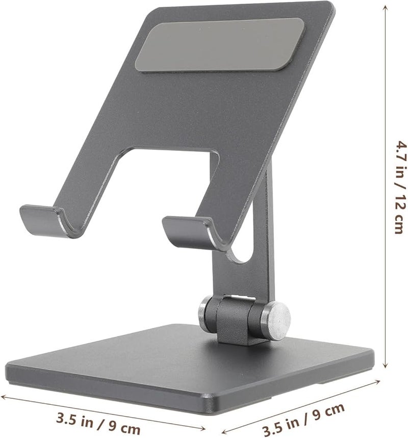 Adjustable Folding Tablet Stand Universal Metal Bracket Multi Angle Desk Holder Space Gray - Image 2